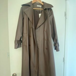 Oak + Fort Oversized Vegan Leather Trench